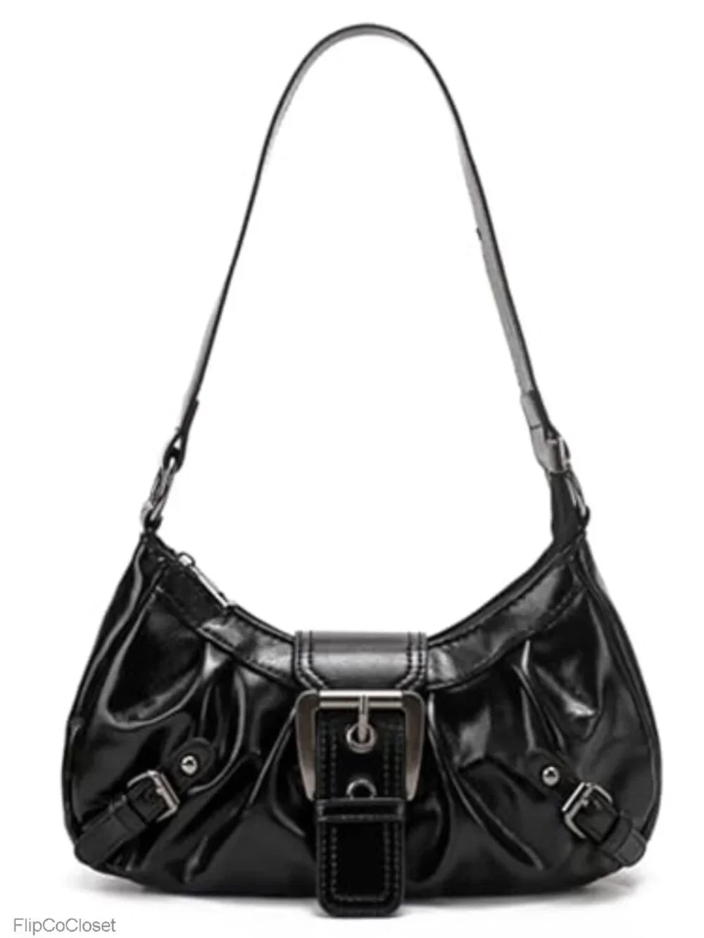Faux Leather Y2K Hobo Shoulder Bag Top Handle Punk Purse Clutch for Women